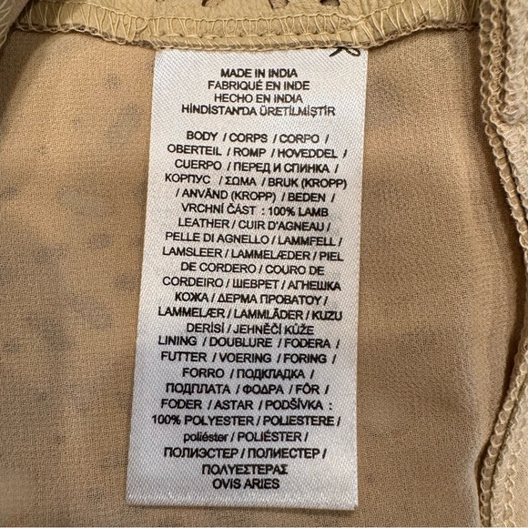 Ralph Lauren Black Label Women’s Top, Lamb Leather Peplum Cutout, Size 8 NWT - Picture 6 of 12